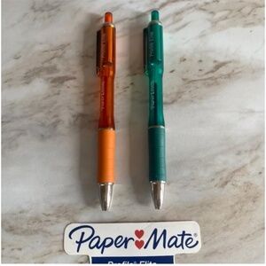 🪞 NEW paper mate profile elite ink pens set of 2 green orange